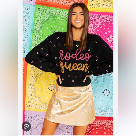 NWT Queen of Sparkles Rodeo Queen sweater - Picture 2 of 14